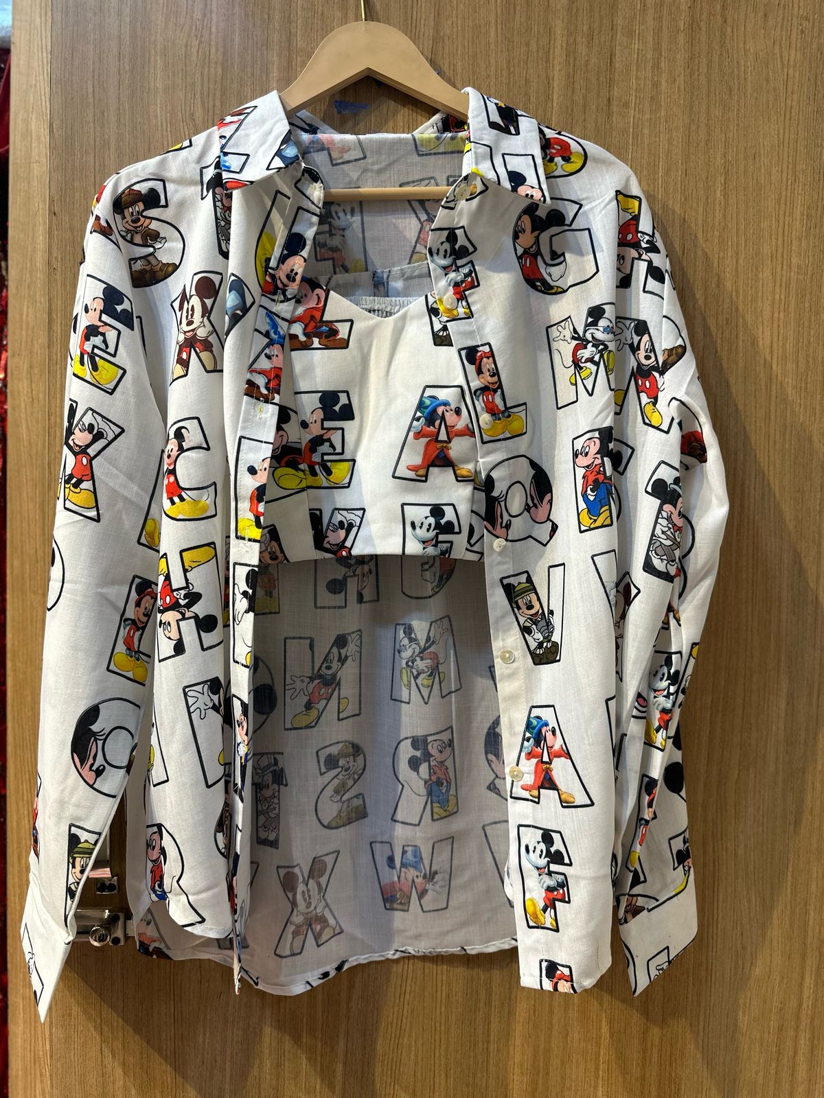 Beautiful Printed Shirt With Bustier BC042