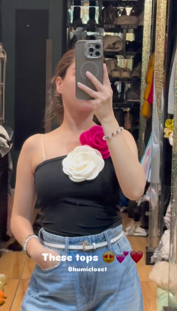 Beautiful 3D Rose Top BC068