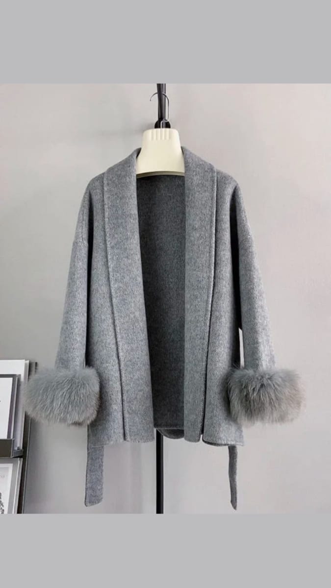 Fur Wrist Wrap Around Coat BC021