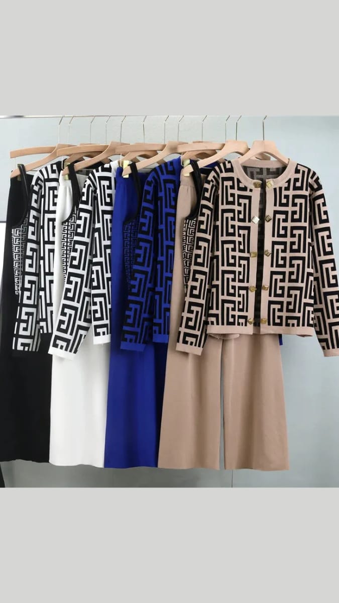 Lined Top Contrast Pant With Inner Coord Set BC017