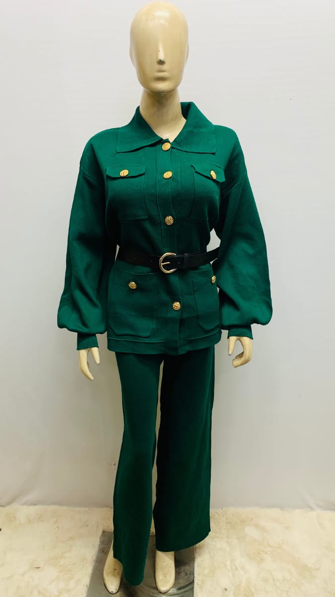 Premium Belted Coat Coord Set BC018