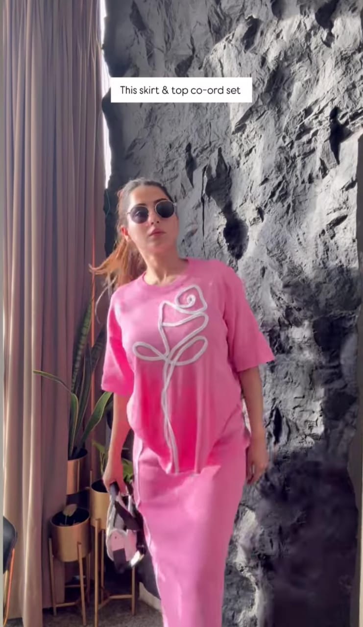 Pretty Cordset With Skirt And Front Flower BC048