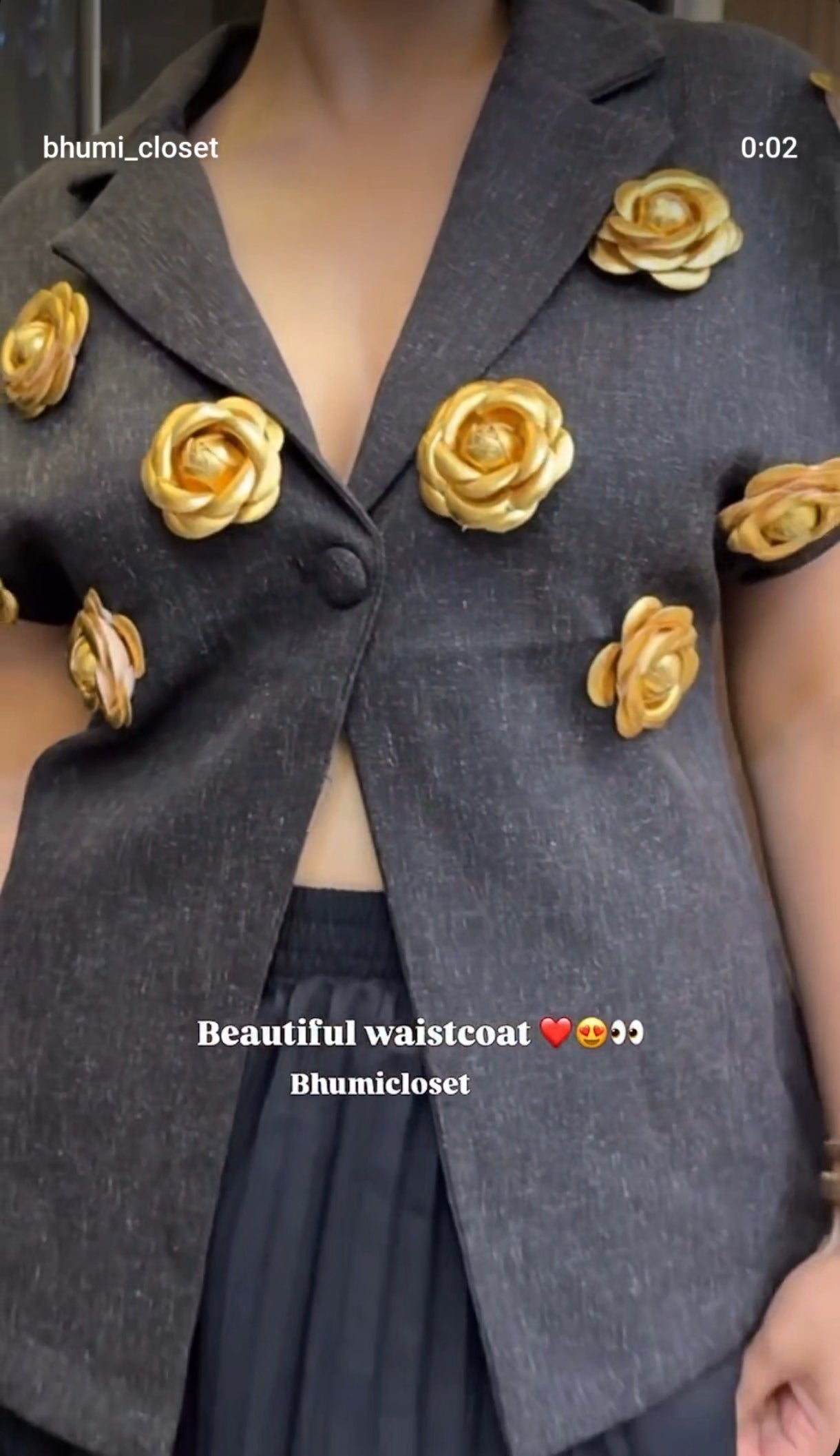3D FLOWER WAISTCOAT BC124