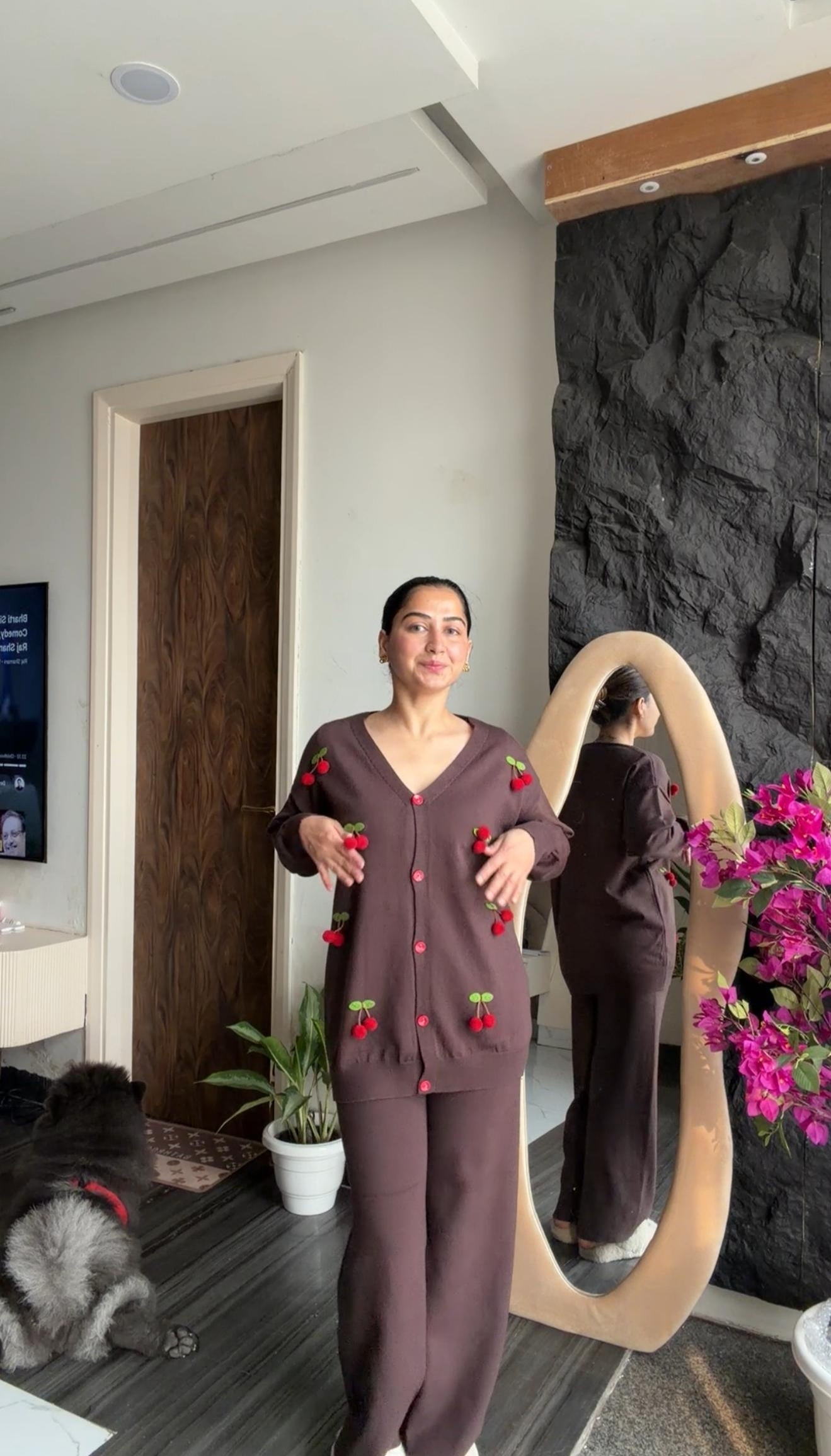 Knitted winter cord-set BC168