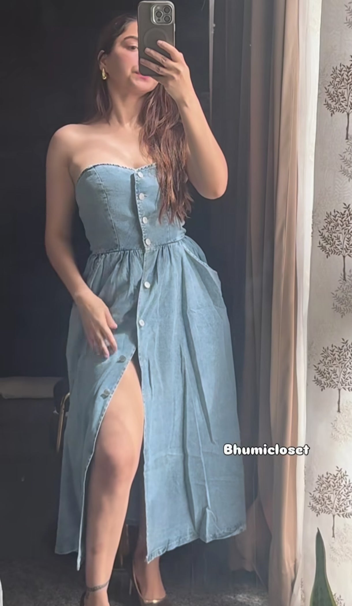 Denim tube dress BC101