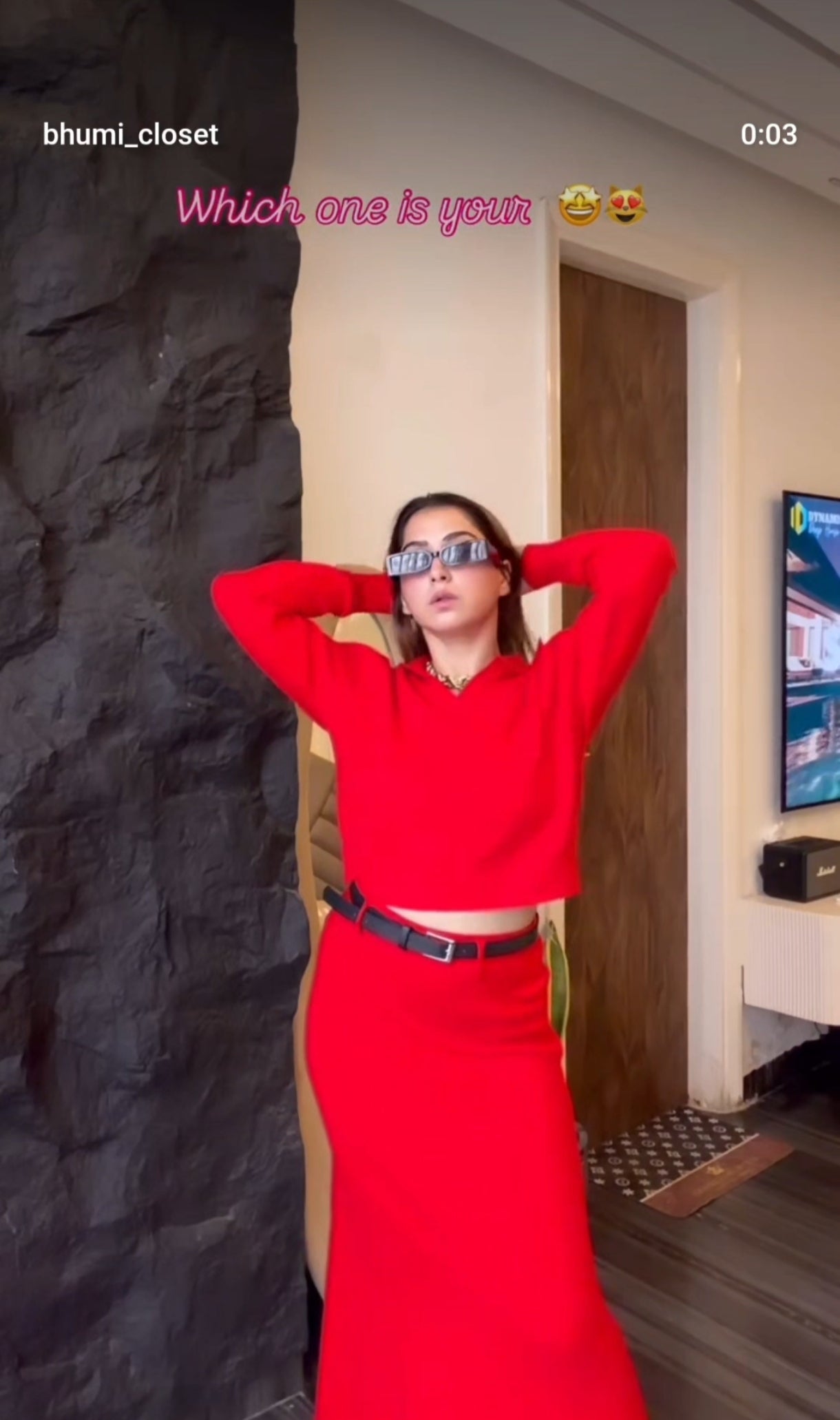 SKIRT SET WITH BELT BC157