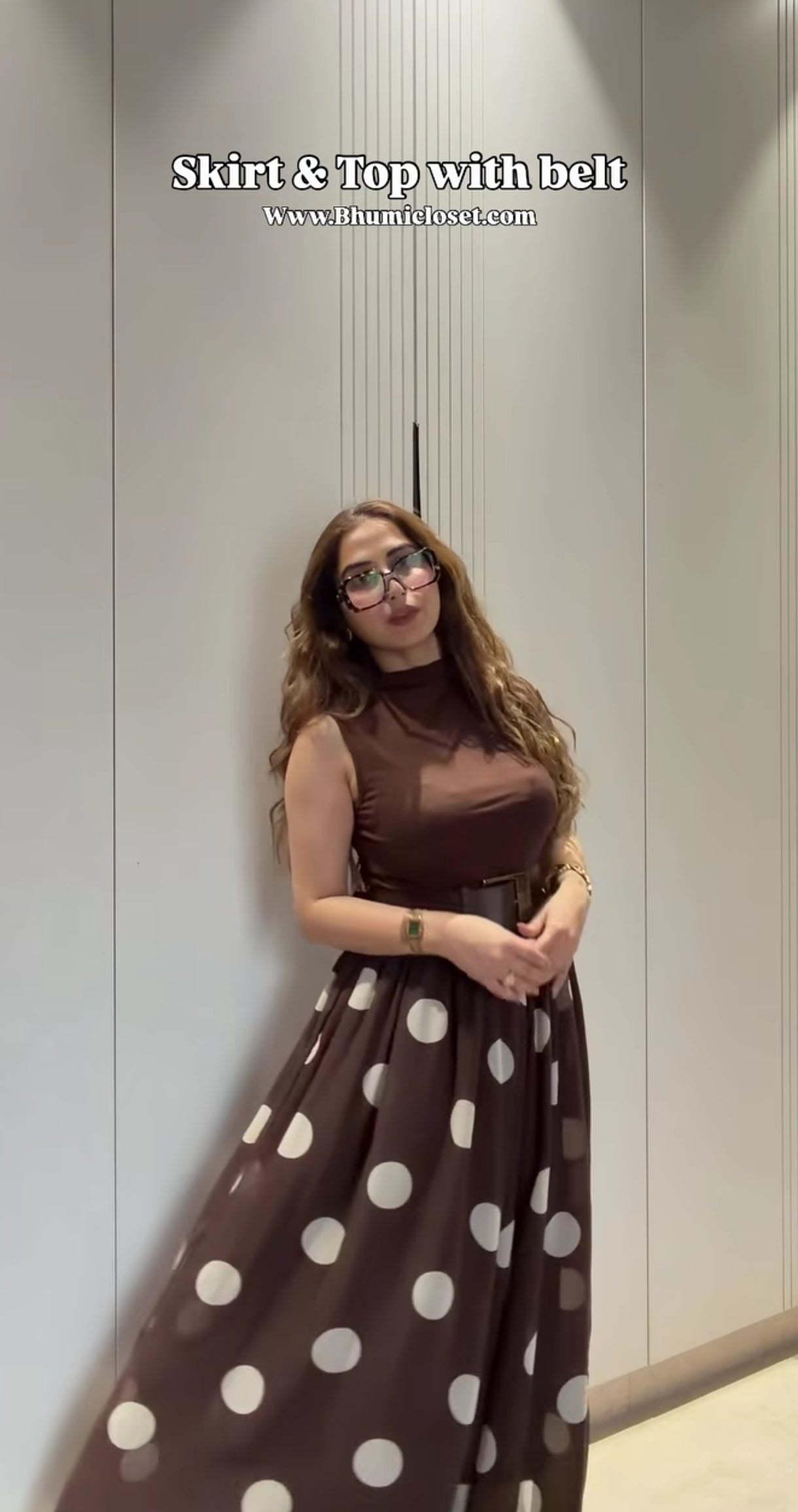 BEAUTIFUL SKIRT SET WITH BELT BC296