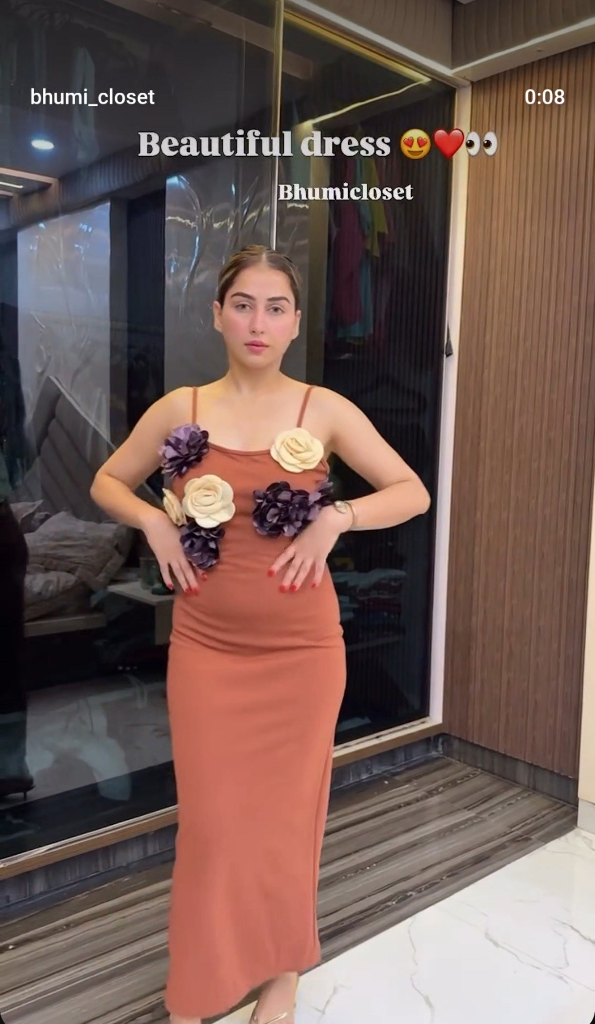 3D FLOWER DRESS BC125