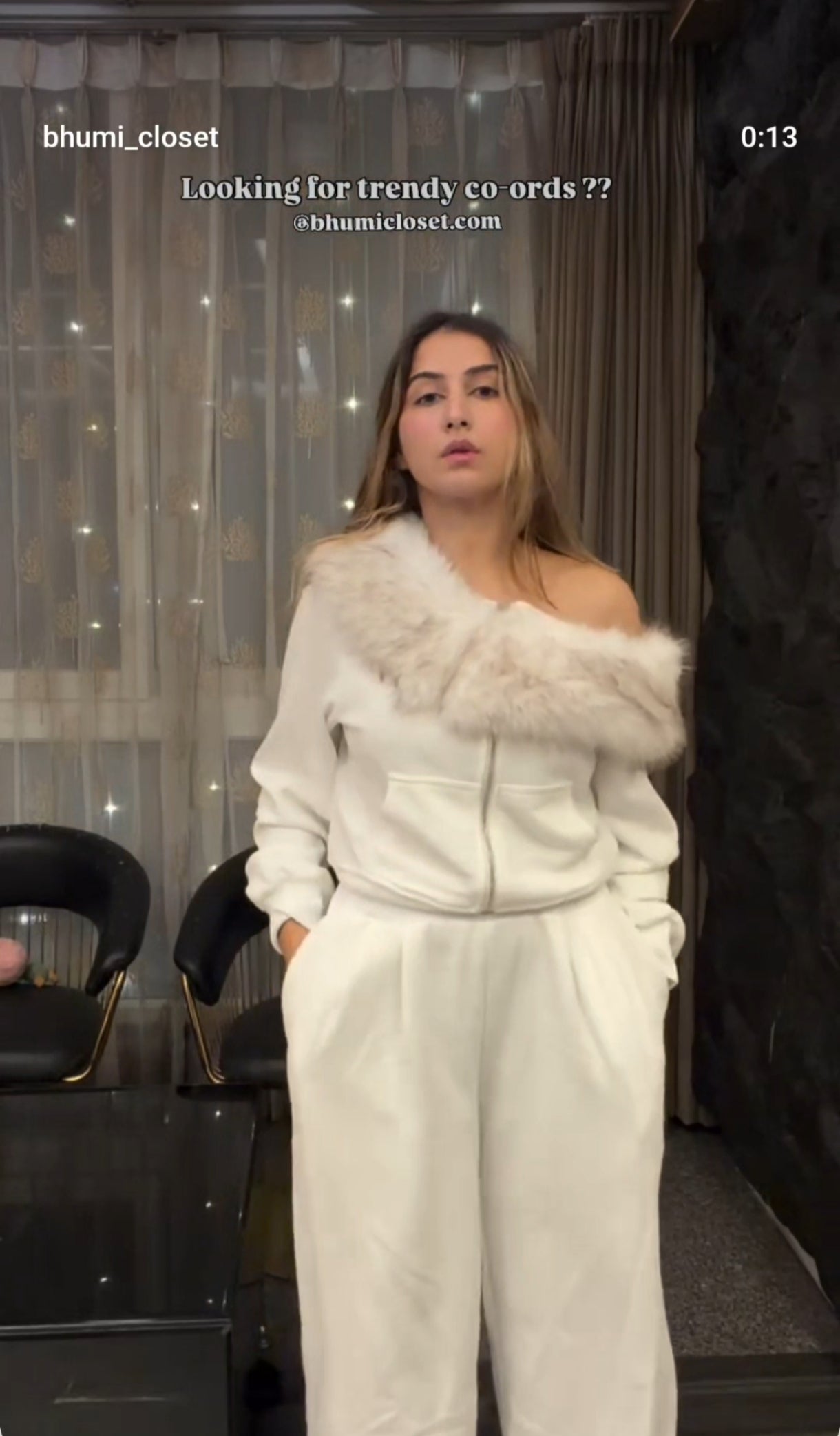 Winter one shoulder cord-set BC142