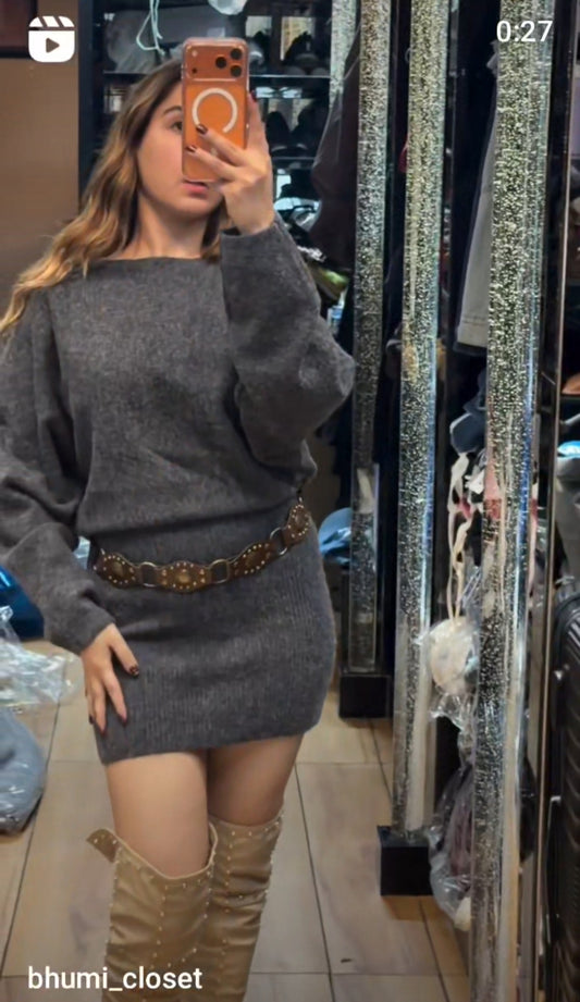 SKIRT TOP WITH BELT BC149