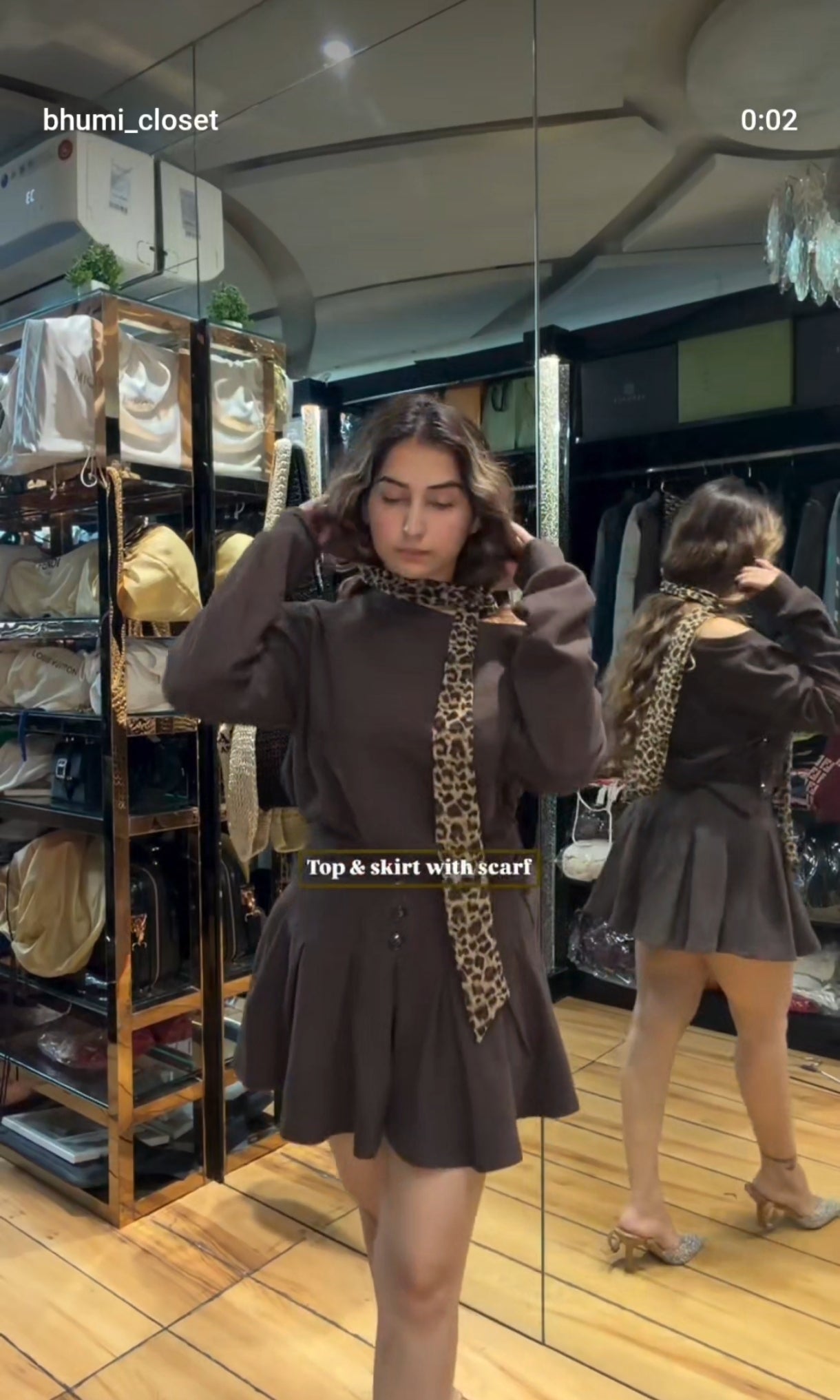 Top skirt with scarf BC145