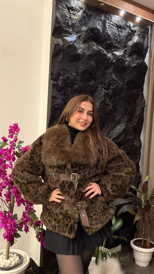 LEOPARD SOFT MINI COAT BC178