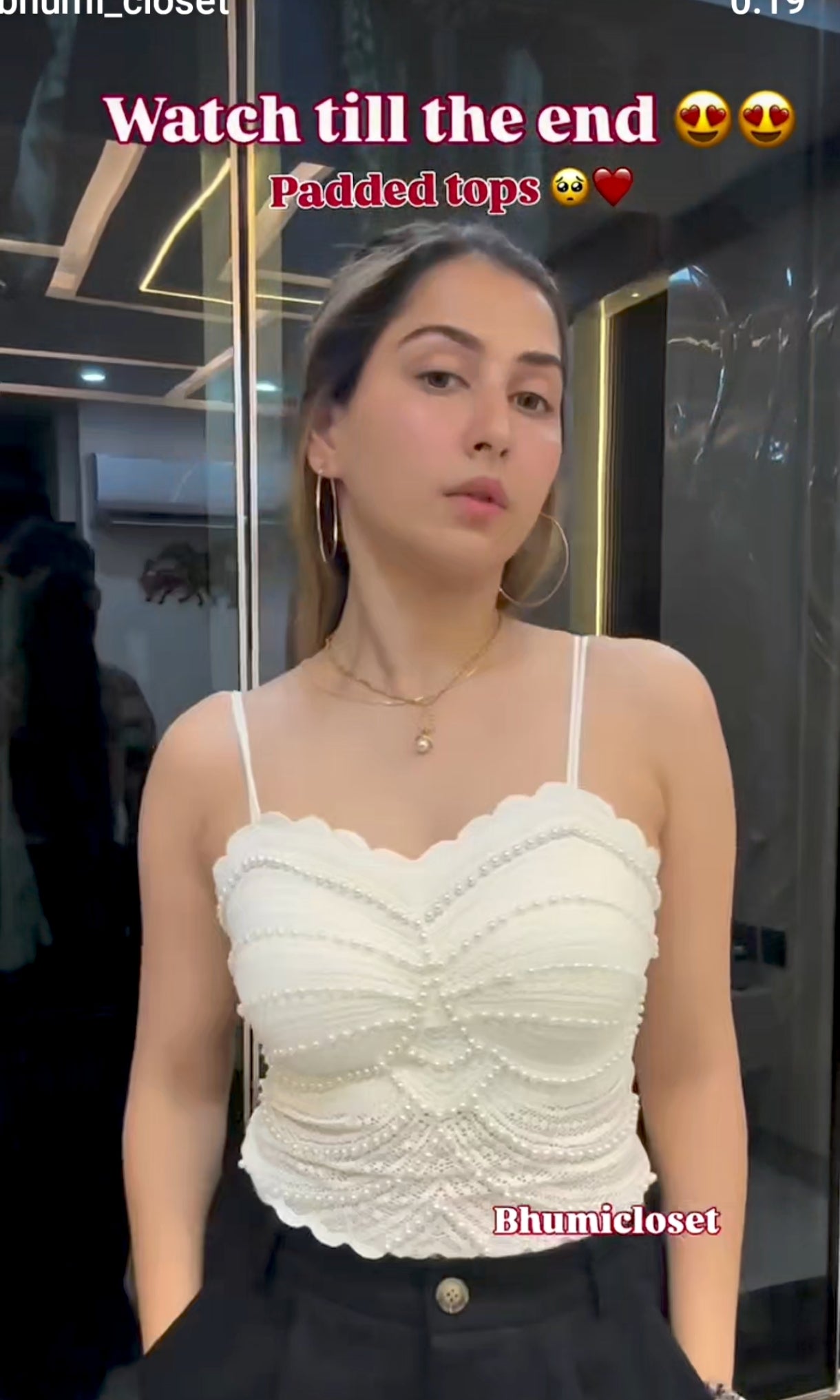 Wavy Rhinestone Strap Crop Top BC117