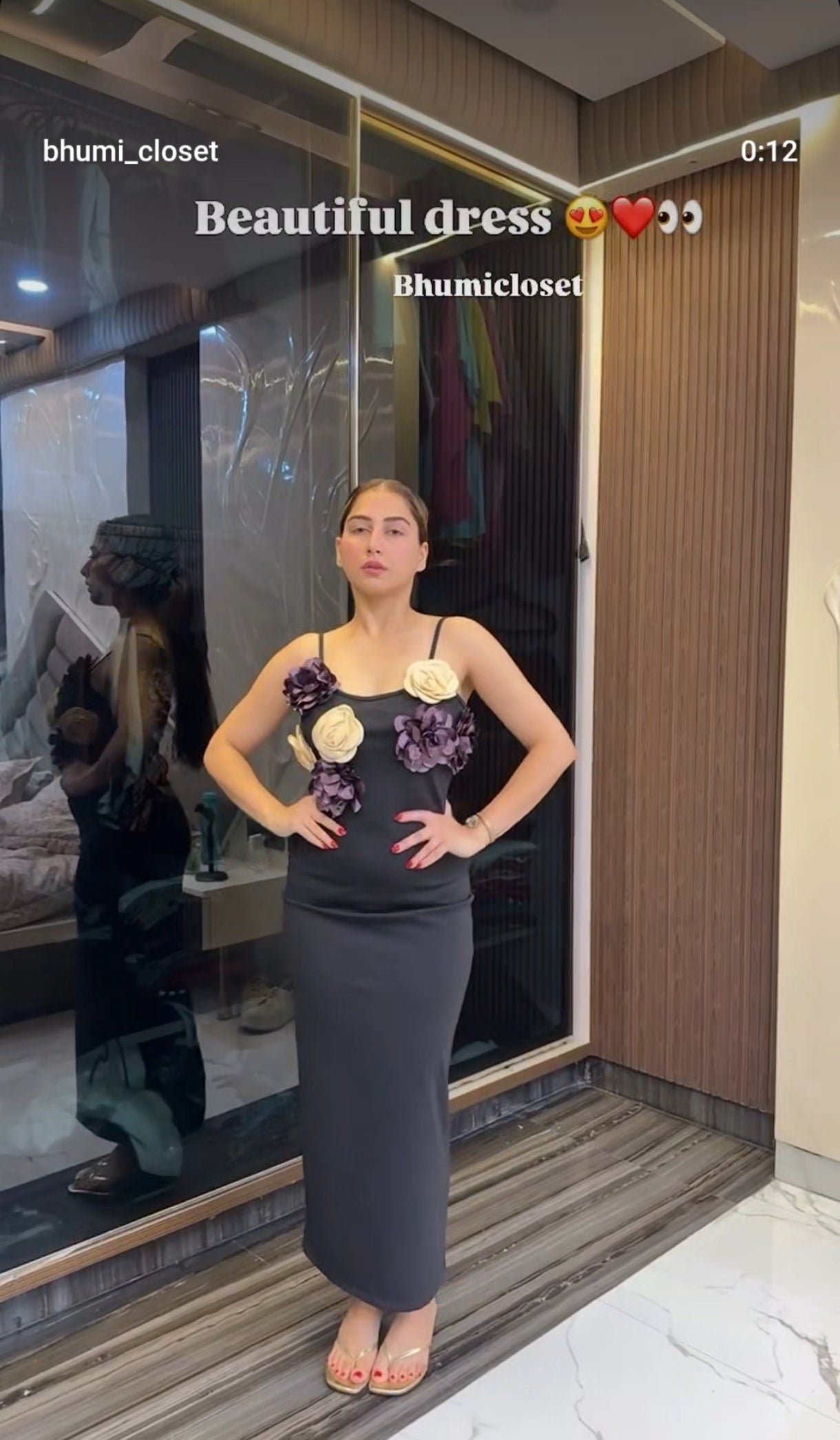 3D FLOWER DRESS BC125