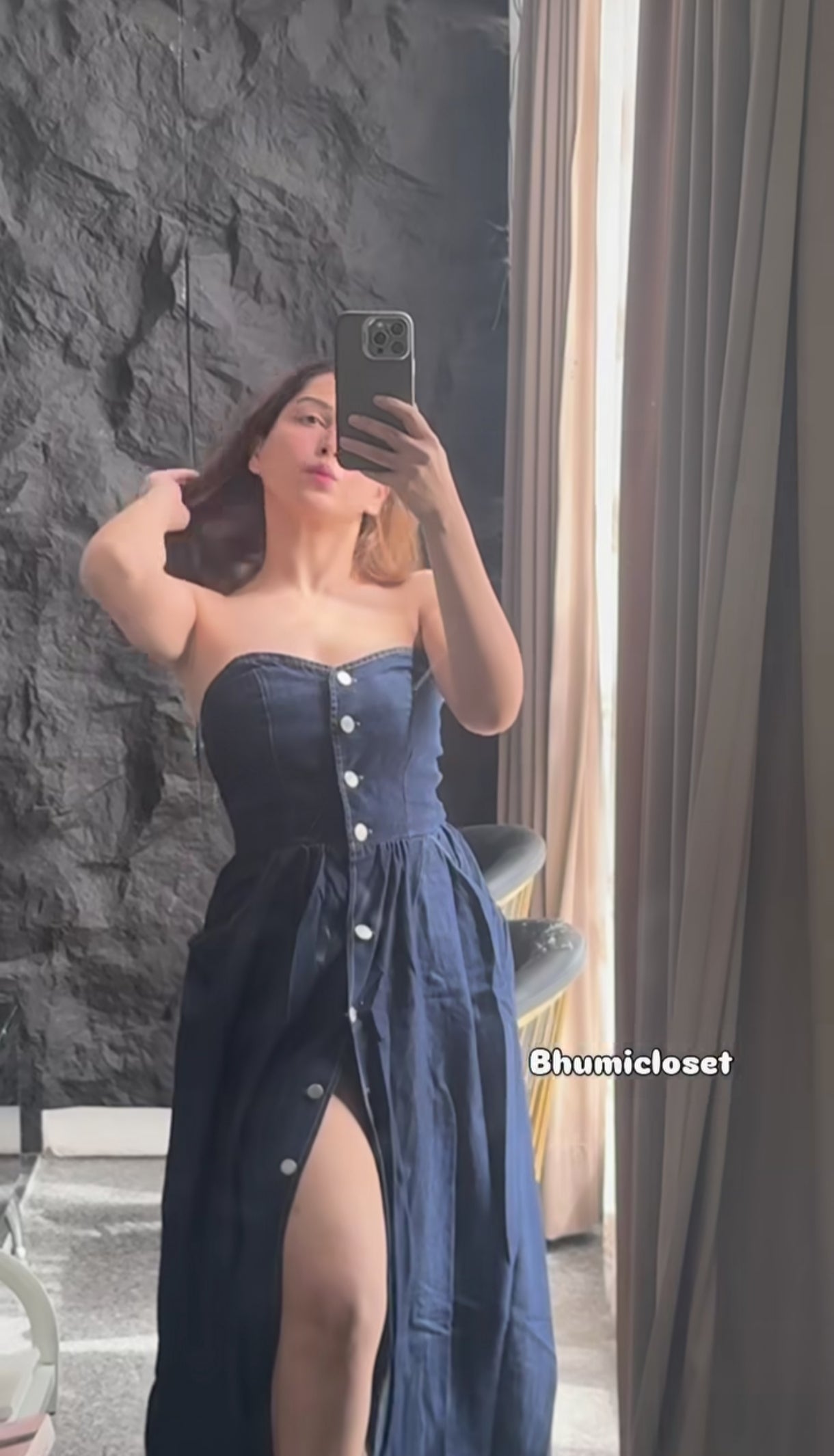 Denim tube dress BC101